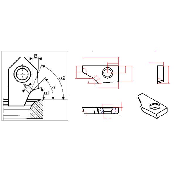 Tungsten Carbide Valve Seat Cutter Serdi Newen Insert For Cylinder Head Seat