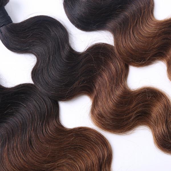 hair products 100% virgin unprocessed cheap root black ombre color human hair weft