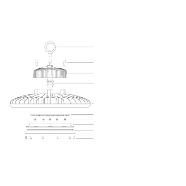 Warehouse Led Light Fixtures 3000K 70w Explosion Proof Led High Bay Lighting