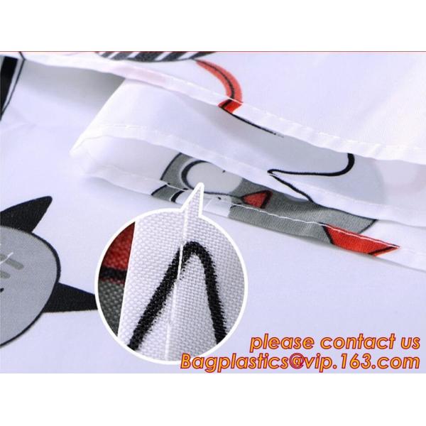 Custom Polyester Printing Shower Curtain, waterproof fireproof hook kids bathroom shower curtains, PEVA Shower curtain f