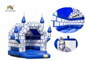 China Blue White Commercial Kids Air Jumping Inflatable Castle Toys With Roof on sale