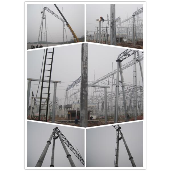 15m 450daN Bitumen Diameter 100mm-300mm Electric Galvanized Steel Pole