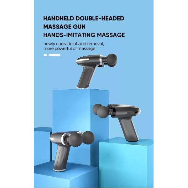 Massage Gun Deep Tissue,Unique double massage head design,Muscle Percussion Black Massager Guns