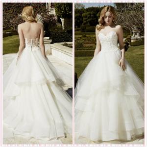 China Ball gown Sweetheart Lace Tulle wedding gown Bridal dress#Ibanda wholesale