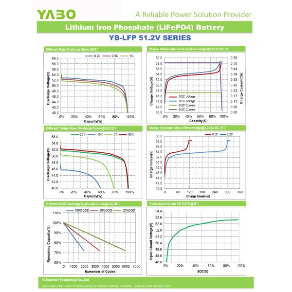 Energy Storage BMS Deep Cycle Rechargeable Storage Solar 48V 200Ah Lithium Ion Battery LiFePO4 for UPS Golf Cart