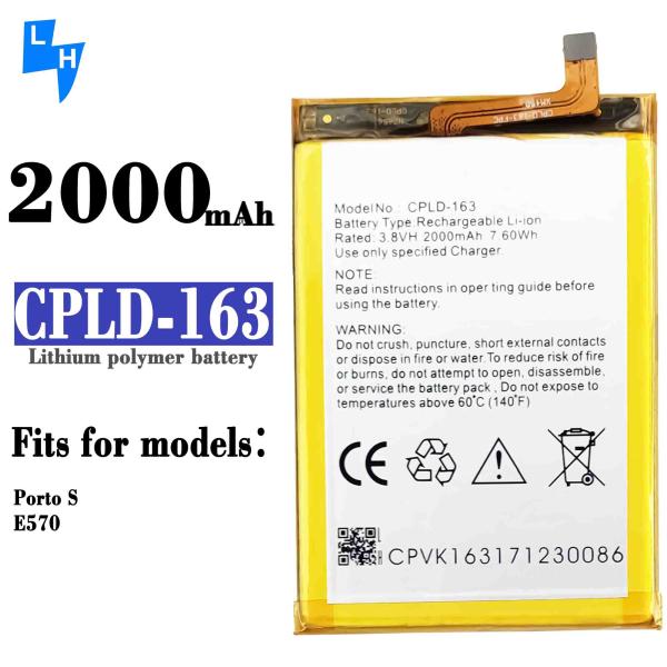 2000mAh Capacity CPLD-163 E570 Mobile Phone Battery for Coolpad Porto S OEM/ODM 500PCS