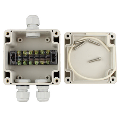 Lighting Cable Wiring Junction Box 83*81*56mm Electric Distribution Enclosure Waterproof with Connectors