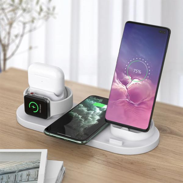 Rotateble 5W Airpods Docking 3 In 1 QI Wireless Charger