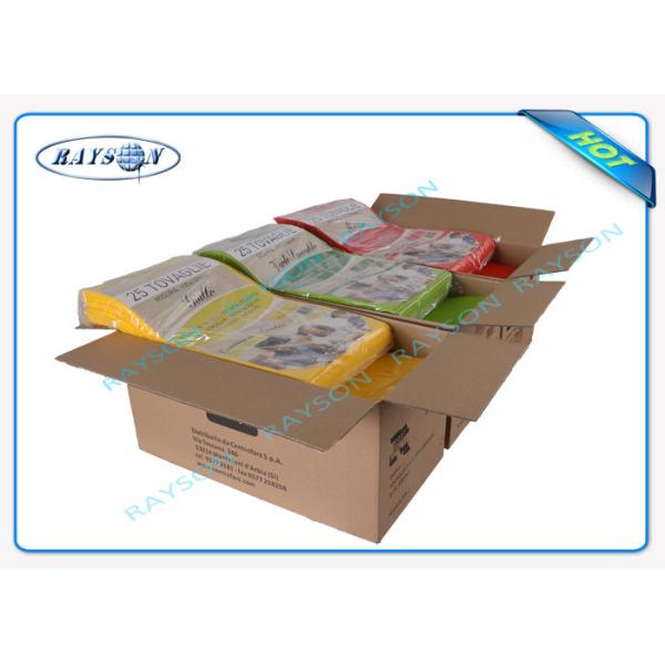 Colored Disposable Printed Polypropylene Non Woven Tablecloth Approved