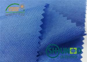 China Blue PP Spunbond Non Woven Fabric 35gsm / Soft Non Woven Polypropylene Roll For Garment on sale