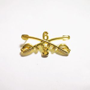 Buy cheap 1.5 Inch Custom Metal Pin Gold Plated Zinc Alloy Crossed Sabers 3D Die Cast from wholesalers
