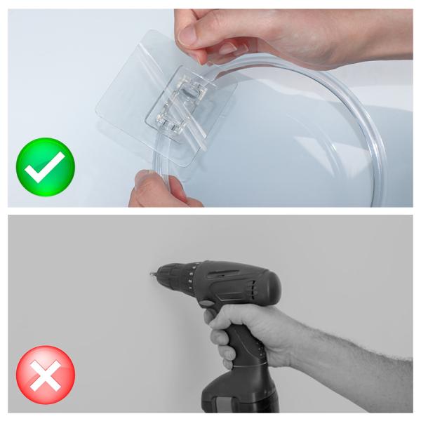 5KG Wall Mounted Bathroom Towel Ring Holder 16cm Diametre With Sticker