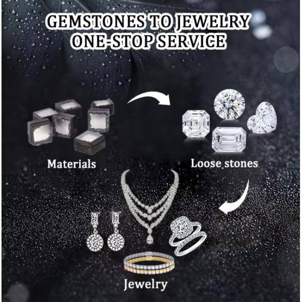 0.5ct 1ct 1.5ct 2ct 3ct White Loose Moissanite Diamond HPHT CVD Lab Grown Diamond