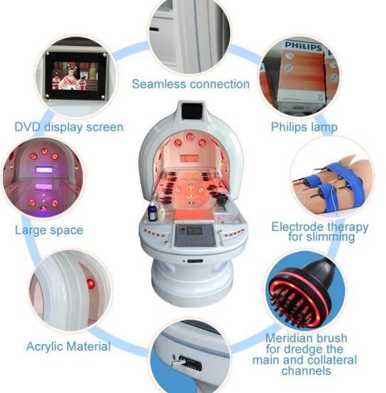 1500W Ozone Sauna Steam Hydrotherapy Capsule Detox Photon Treatment