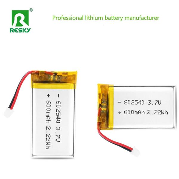 Lithium Ion Polymer Batteries 602540 600mAh 3.7V 2.22wh Rechargeable Power Lipo Batteries For Beauty Device