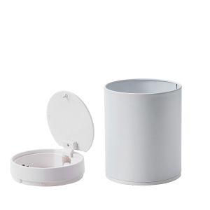1.5L Stainless Steel Desktop Touch Garbage Can With STANDING Design