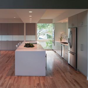 China Metallic Grey PVC Kitchen Cabinet Modern Modular Wood wholesale