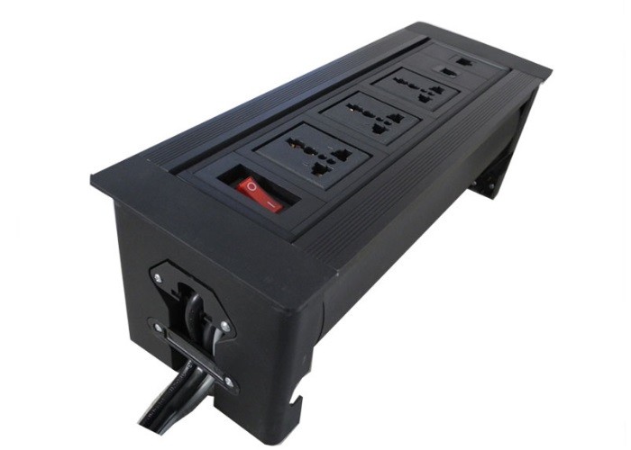 China Elegant Surface Desk Mount Power Outlet Aluminum Edge Multi- Functional wholesale