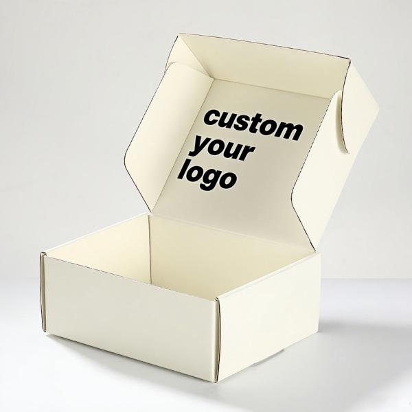 Custom White Personalized Shipping Boxes with Logo for Small Business Packaging Cardboard Mailer Boxes