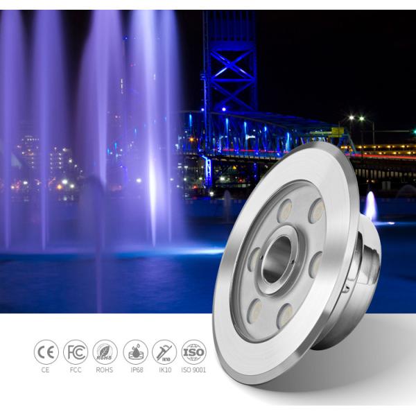 White Color Wateroof IP68 SS316L 6000K DC 24V LED Fountain Ring Lights