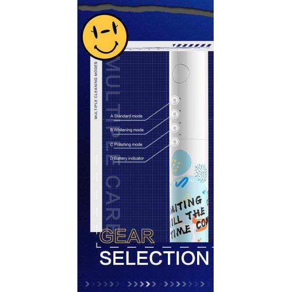 Adult Waterproof Electric Toothbrush IPX7 Ultrasonic Rechargeable Toothbrush