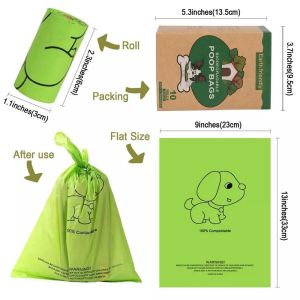 China PLA Grocery Biodegradable Compostable Bag Dog Pet Waste Recyclable Shopping Bags on sale