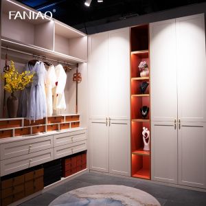 China European Style Customized Wardrobe Closet White Walk In Closet Design wholesale