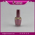 SRS NEW arrival acrylic pink oval 8ml plastic nail polish bottle with screw