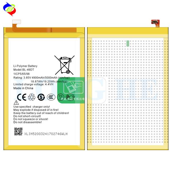 Double IC Protection BL-49DT 3.85V 5000mAh Lithium Mobile Phone Battery for TECNO LA6 LA7