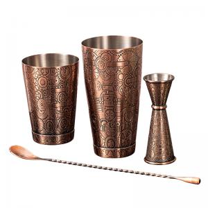 China SS304 Stainless Steel Homeware Home Bartending Kit Cocktail Shaker Set on sale