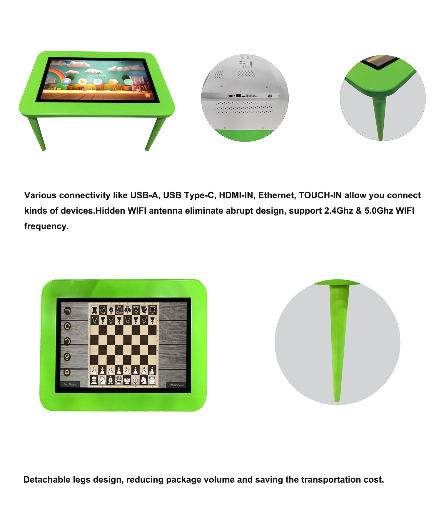 Kids Android Multi Touch Table 32inch with Octa Core CPU