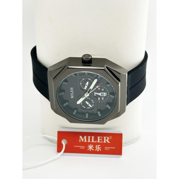 Ml 1006 Women/Men Three Eye Six Needle Waterproof Silicone Strap Quartz Watch