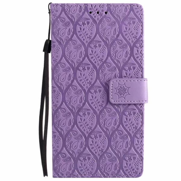 Sony XZ2 Leather Protective Case with Flower Embossed Pattern