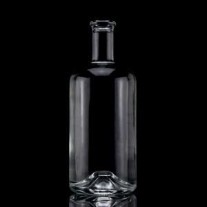 China Glass Bottle For Liquor 750ml Capacity Acid Etch Surface Glass Material wholesale