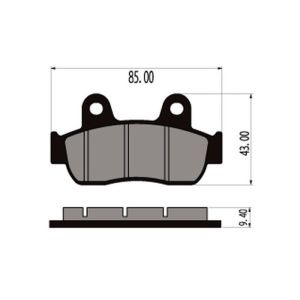 Motorcycle Brake Pad Set for Honda KTT, CBF150