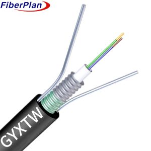China Outdoor Armored Singlemode GYXTW G652D Fiber Optic Cable on sale