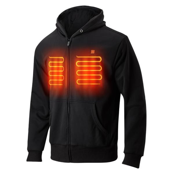 Black High Visibility Electric Heated Jacket Polyester S-3XL