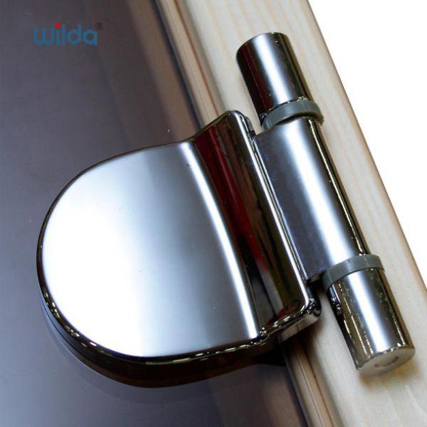 6mm Powder Coating Sauna Door Hinges Brass Silver Finished Original Color