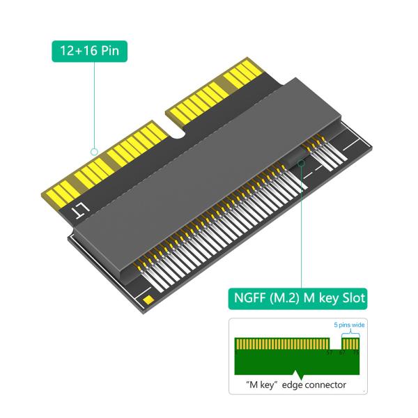 M.2 NVME SSD Convert Adapter for MacBook Air Pro Retina Mid 2013 2014 2015 2016 2017, NVME/AHCI SSD Upgraded Kit for A1465 A1466 A1398 A1502