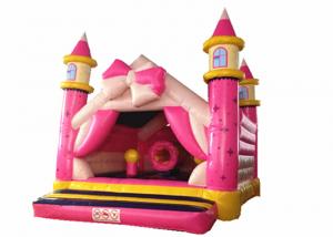 China Princess Kids Inflatable Bounce House Pink Bowknot Inflatable Jump Castle Cute inflatable bouncy wholesale