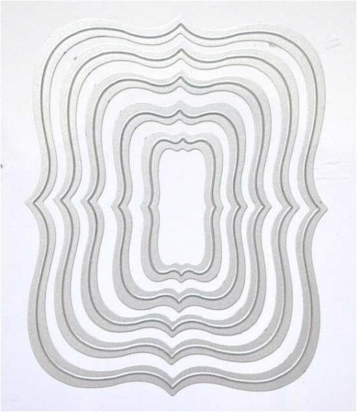 DIY rectangular scrapbook Die rectangular geometry Rectangular embossed document