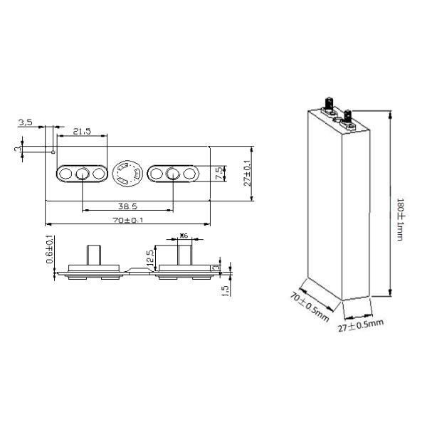3.2V 23Ah Lithium Iron Phosphate Battery Pack With 2000 Long Cycle Life Time