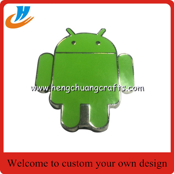 Custom phone shape badge,metal pin with hard enamel process high quality