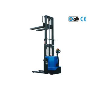 12V Electric Pallet Stacker 1000kg , Mechanical Steering Small Turning Radius
