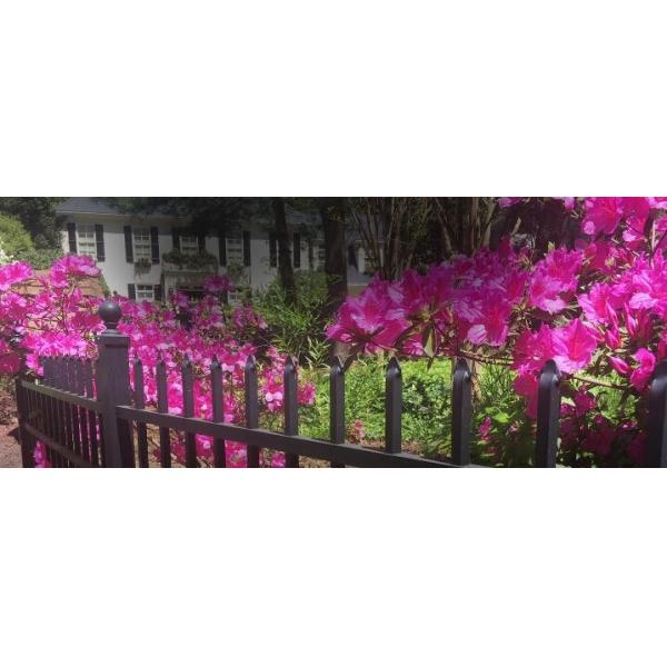 Tubular 7ftx8ft Ornamental Metal Fence Panels Fadeless