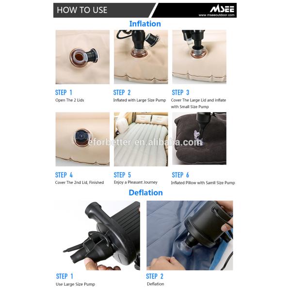 Custom Color Inflatable Travel Bed , Durable Travel Inflatable Mattress