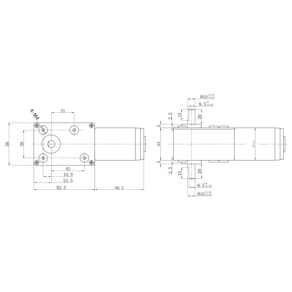 Miniature 300rpm 12V Gear Reduction Motor 150kg Cm Torque CE ROHS
