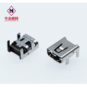 China 8pin Right Angle Female Jack DIP Micro Usb Charging Socket on sale