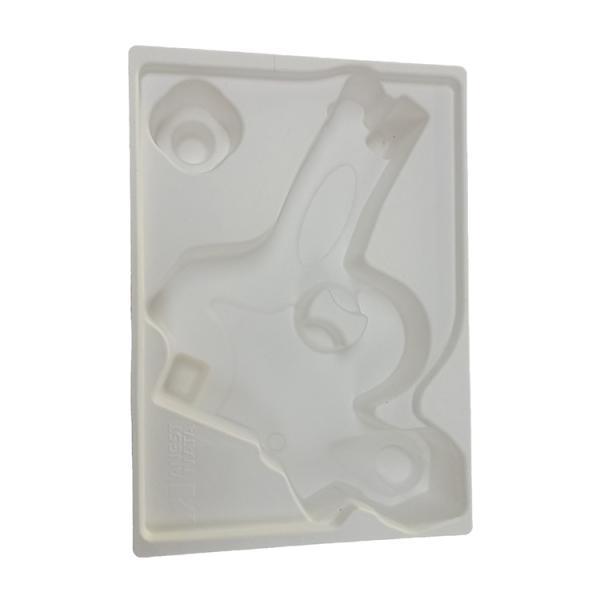 White Compostable Wet Press Pulp Tray White Pulp Packaging For Toy Gun