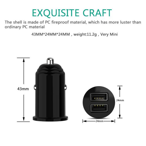 4.8A Dual USB CAR CHARGER Universal Compatible USB CAR CHARGER for all electronics cheap price